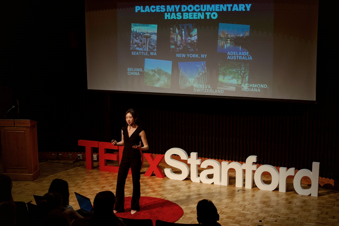 Adeline speaking at TEDxStanford